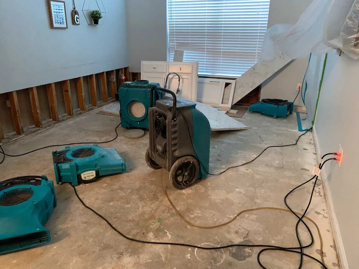 Dehumidifier in flood-cut room for Water Extraction & Removal in Rockville Centre